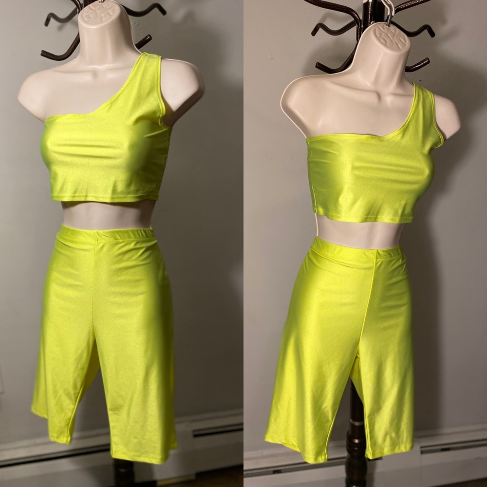 Neon spandex 2 piece